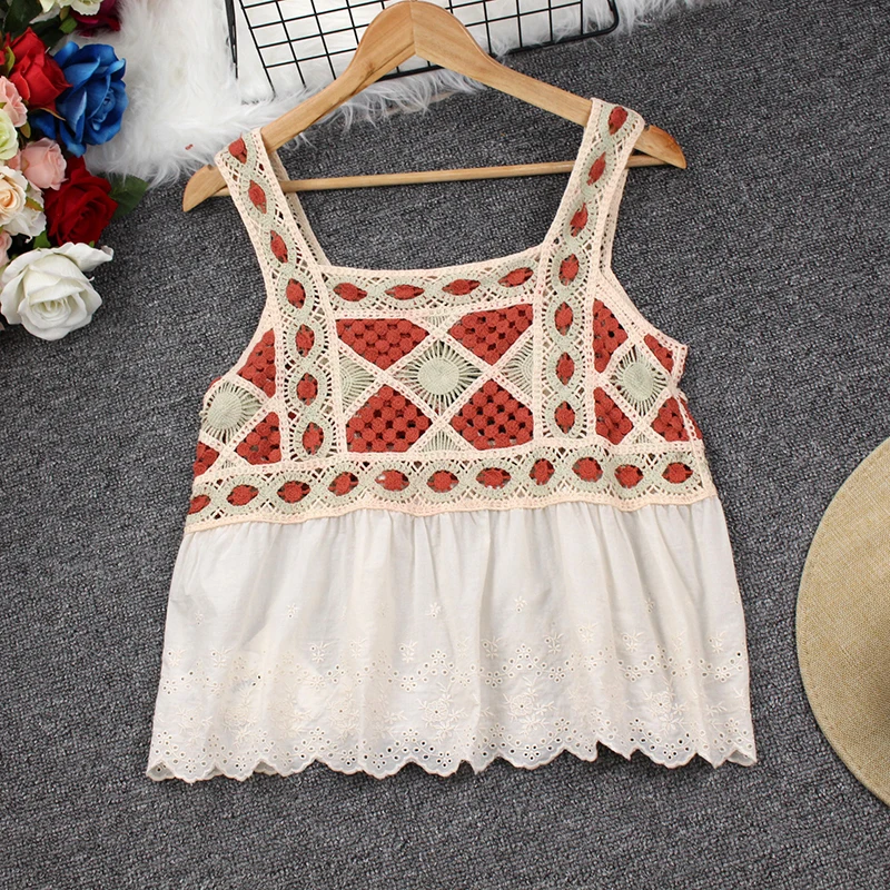 Camis For Women Woman Tank Top Women Lace Vest Sleeveless French Chic Fashion Floral Print Casual Patchwork TeeDropshipping
Camis For Women Woman Tank Top Women Lace Vest Sleeveless French Chic Fashion Floral Print Casual Patchwork TeeDropshipping