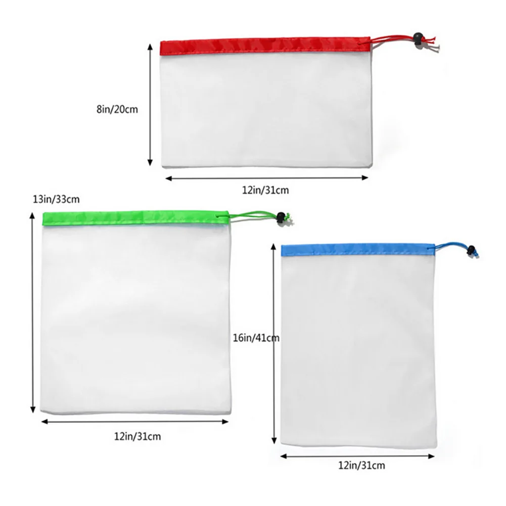 12pcs/lot Reusable Mesh Produce Bags Eco Friendly Fruits Vegetable Bags Grocery Shopping Storage Bag Washable Shopping Bags
12pcs/lot Reusable Mesh Produce Bags Eco Friendly Fruits Vegetable Bags Grocery Shopping Storage Bag Washable Shopping Bags