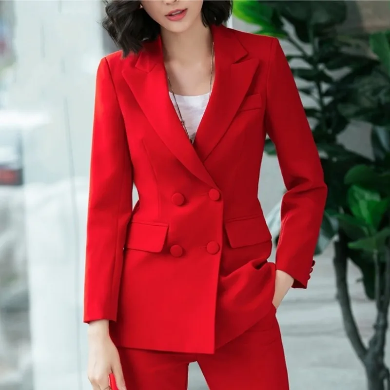 Autumn Winter Elegant Office Ladies Slim Suits Womens Two Piece Sets Long Sleeve Blazer And Ankle Length Pants Fashion Clothes
Autumn Winter Elegant Office Ladies Slim Suits Womens Two Piece Sets Long Sleeve Blazer And Ankle Length Pants Fashion Clothes