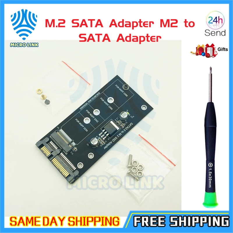 Переходник M.2 SATA, адаптер M2 на SATA, адаптер M.2 на SATA, M.2 NGFF конвертер 2,5 дюйма, SATA3 карта B ключ для 2230-2280 SSD
Переходник M.2 SATA, адаптер M2 на SATA, адаптер M.2 на SATA, M.2 NGFF конвертер 2,5 дюйма, SATA3 карта B ключ для 2230-2280 SSD