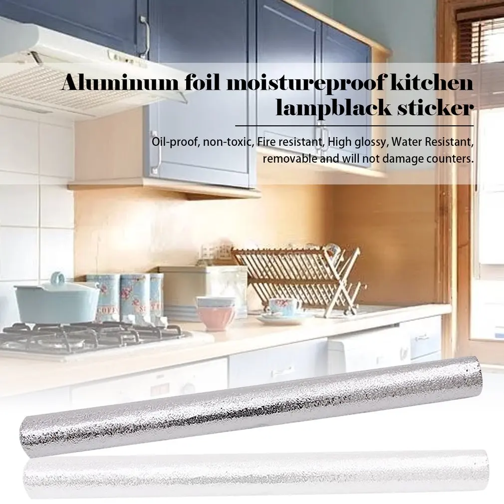 New 2020 30CMx3M Aluminum Foil Self-Adhesive Water-Proof Oil Proof Wallpapers Kitchen Wall Sticker Home Decor Stick Paper
New 2020 30CMx3M Aluminum Foil Self-Adhesive Water-Proof Oil Proof Wallpapers Kitchen Wall Sticker Home Decor Stick Paper