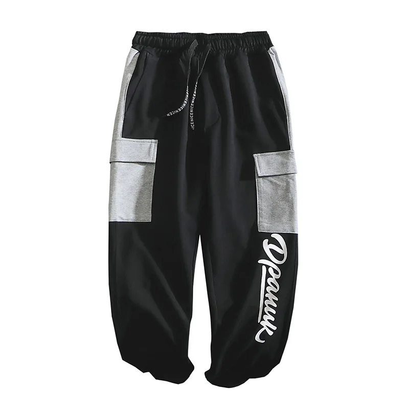 Patchwork hip hop men's overalls popular logo men's bib pants big pockets nine-quarter pants
Patchwork hip hop men's overalls popular logo men's bib pants big pockets nine-quarter pants