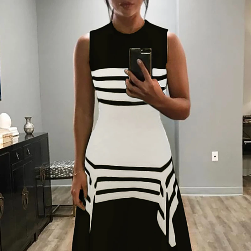 2021 New Summer Women Elegant Boho Tunic Party Dress Female Fashion Casual Contrast Stripes Splicing Irregular Hem Dress
2021 New Summer Women Elegant Boho Tunic Party Dress Female Fashion Casual Contrast Stripes Splicing Irregular Hem Dress