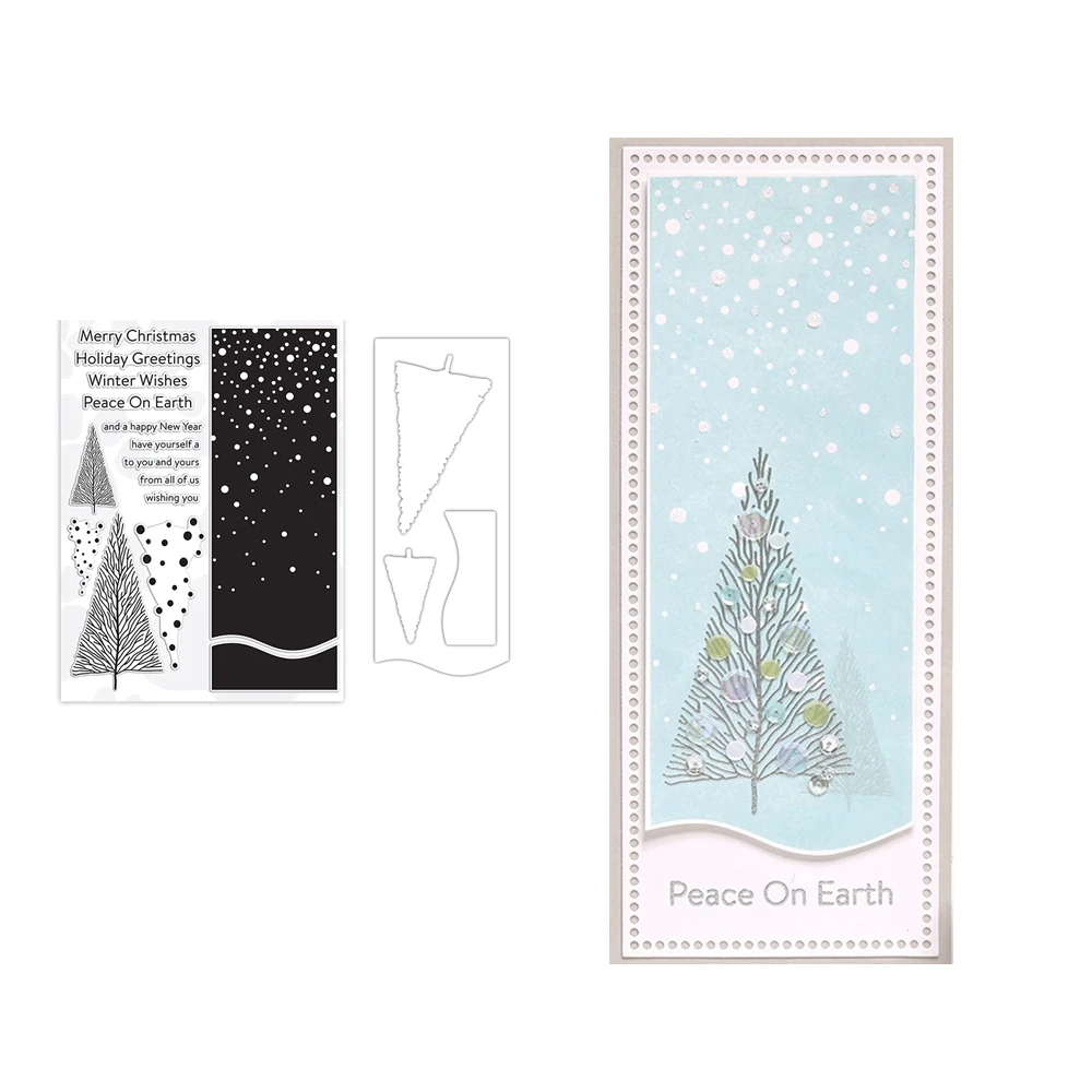 New Arrival Holiday Greetings Tree Words Clear Stamps and Metal Cutting Dies Scrapbooking Craft Stencil Album Sheet Decor Mould
New Arrival Holiday Greetings Tree Words Clear Stamps and Metal Cutting Dies Scrapbooking Craft Stencil Album Sheet Decor Mould