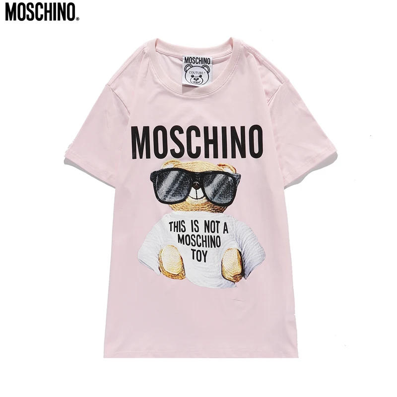 2020 Moschino T-Shirts Cool Sunglasses Bear Unisex Shirts Short Sleeve Tops MOSCHINO O-Neck Cotton Shirt With Brand Label
2020 Moschino T-Shirts Cool Sunglasses Bear Unisex Shirts Short Sleeve Tops MOSCHINO O-Neck Cotton Shirt With Brand Label