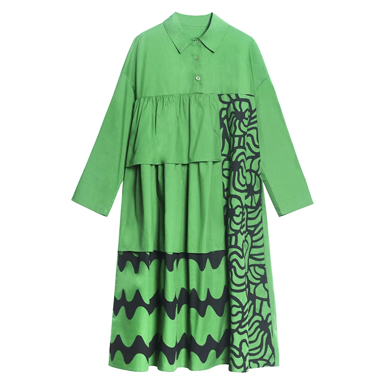 XUXI Spring Autumn 2021 Women Dress Temperament Loose And Thin, Long Sleeves Stitching Printing Dresses Over The Knee FZ3655
XUXI Spring Autumn 2021 Women Dress Temperament Loose And Thin, Long Sleeves Stitching Printing Dresses Over The Knee FZ3655