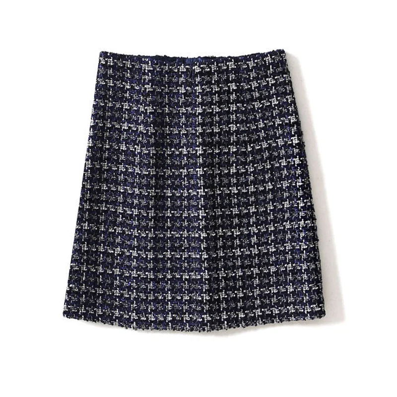 plaid Dark blue tweed skirt 2020 spring / autumn women's skirts ladies high waist slim wild bag hip A-Line skirt
plaid Dark blue tweed skirt 2020 spring / autumn women's skirts ladies high waist slim wild bag hip A-Line skirt