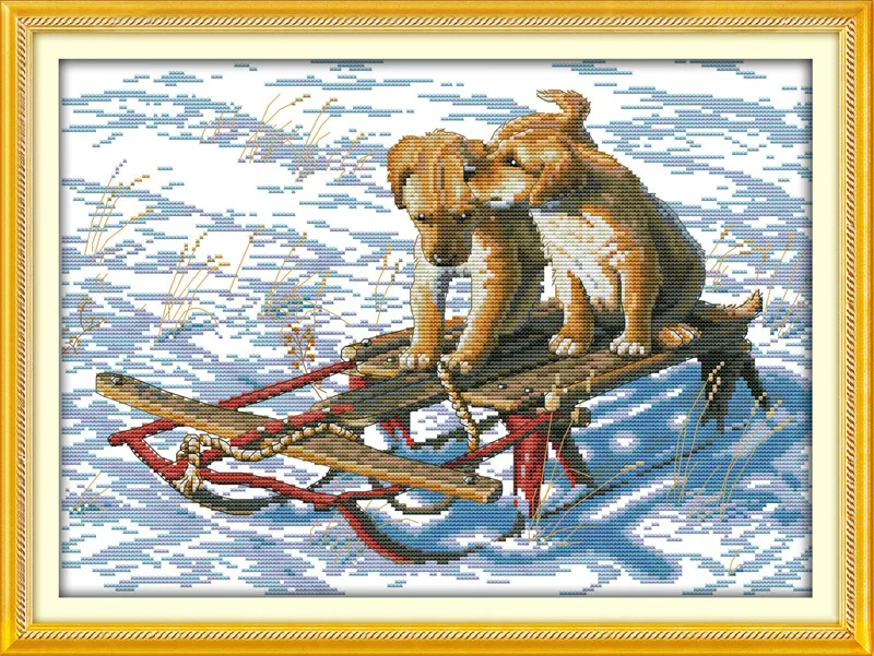 I'll protect you tow dogs Printed Canvas DMC Counted Cross Stitch Kits printed Cross-stitch set Embroidery Needlework
I'll protect you tow dogs Printed Canvas DMC Counted Cross Stitch Kits printed Cross-stitch set Embroidery Needlework