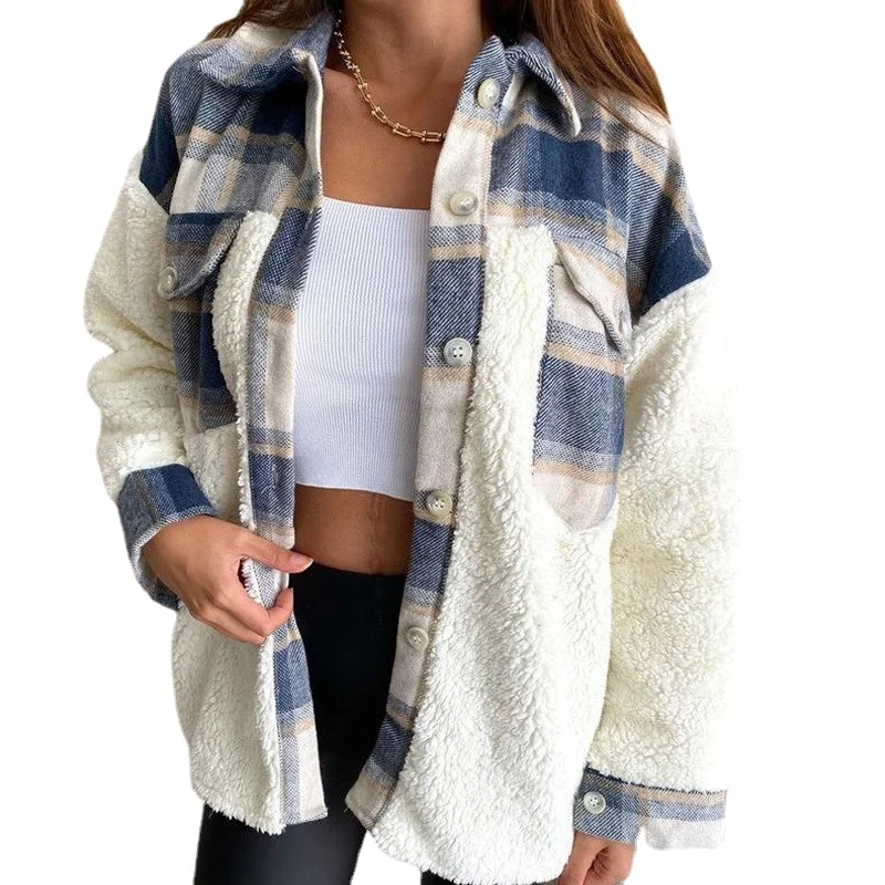 Casual Vintage Women Leopard Plaid Patchwork Jacket Autumn Winter Warm Coat Outerwear Faux Fur Plus Size Jackets Y2K Tops 2022
Casual Vintage Women Leopard Plaid Patchwork Jacket Autumn Winter Warm Coat Outerwear Faux Fur Plus Size Jackets Y2K Tops 2022