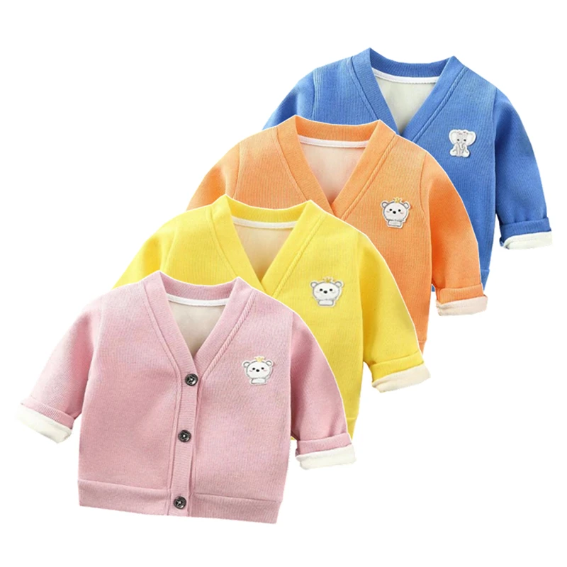 Toddler Baby Sweatershirt Cardigan Spring Autumn Winter Boys And Girls Plus Fleece Sweater Kids Bottoming Shirt Thermal Coat
Toddler Baby Sweatershirt Cardigan Spring Autumn Winter Boys And Girls Plus Fleece Sweater Kids Bottoming Shirt Thermal Coat