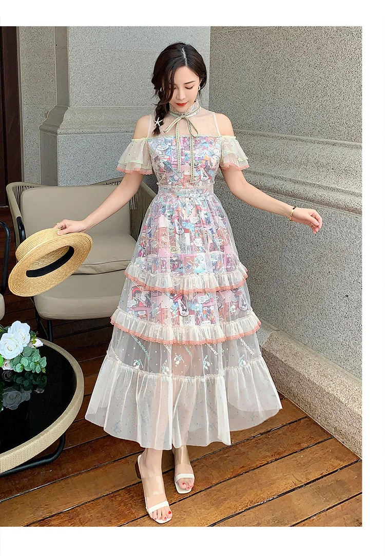 2021 Summer New Gauze Printed Midi Dresses Women Boho Off Shoulder High Waist Slim Mid-Calf Ladies Dress Vestido Midi Elegante
2021 Summer New Gauze Printed Midi Dresses Women Boho Off Shoulder High Waist Slim Mid-Calf Ladies Dress Vestido Midi Elegante