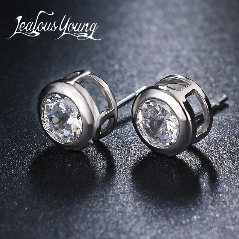 Fashion Female Crystal Zircon Stone Earrings Fashion Silver Color Earrings Vintage Double Stud Earrings For Women
Fashion Female Crystal Zircon Stone Earrings Fashion Silver Color Earrings Vintage Double Stud Earrings For Women