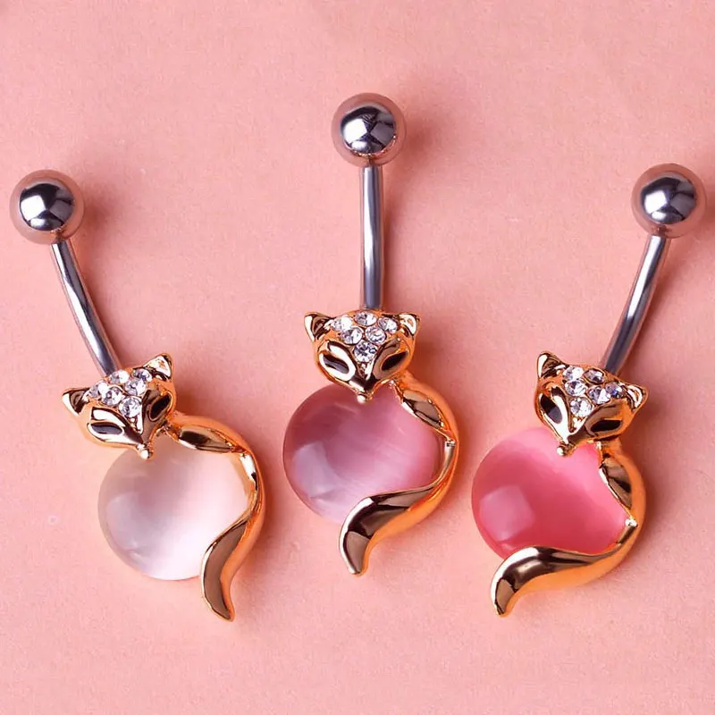 1Pcs Rabbit Fox Navel Piercing Dangle Belly Ring Stainless Steel Cute Animal Modeling Crystal Piercing Woman Body Jewelry
1Pcs Rabbit Fox Navel Piercing Dangle Belly Ring Stainless Steel Cute Animal Modeling Crystal Piercing Woman Body Jewelry