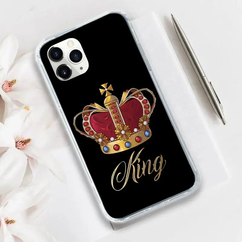 King queen Crown Phone Case Transparent for iPhone 11 12 mini pro XS MAX 8 7 6 6S Plus X 5S SE 2020 XR
King queen Crown Phone Case Transparent for iPhone 11 12 mini pro XS MAX 8 7 6 6S Plus X 5S SE 2020 XR