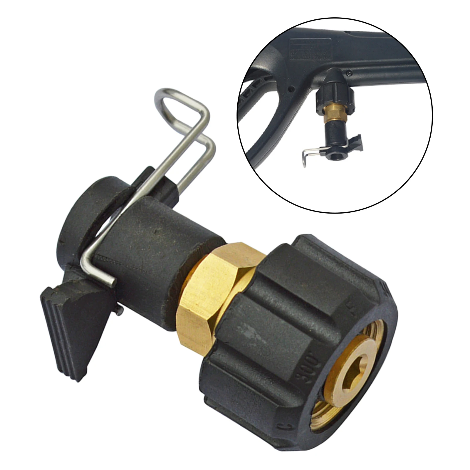 Snap Washer Adapter, Quick Connect X M22-14mm Fittings, 2300 PSI High Pressure Hose Quick Connect Adapter
Snap Washer Adapter, Quick Connect X M22-14mm Fittings, 2300 PSI High Pressure Hose Quick Connect Adapter