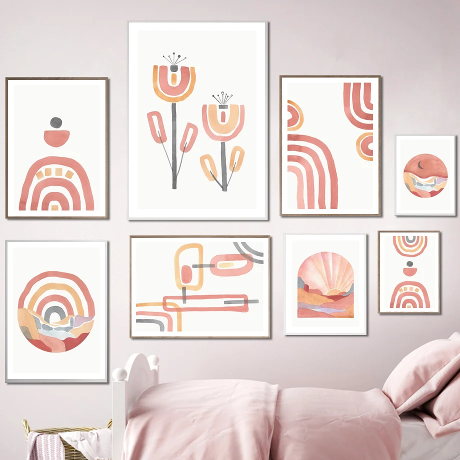 Rainbow Boho Flower Curve Mountain Wall Art Canvas Painting Nordic Posters And Prints Wall Pictures Kids Room Minimalist Decor
Rainbow Boho Flower Curve Mountain Wall Art Canvas Painting Nordic Posters And Prints Wall Pictures Kids Room Minimalist Decor