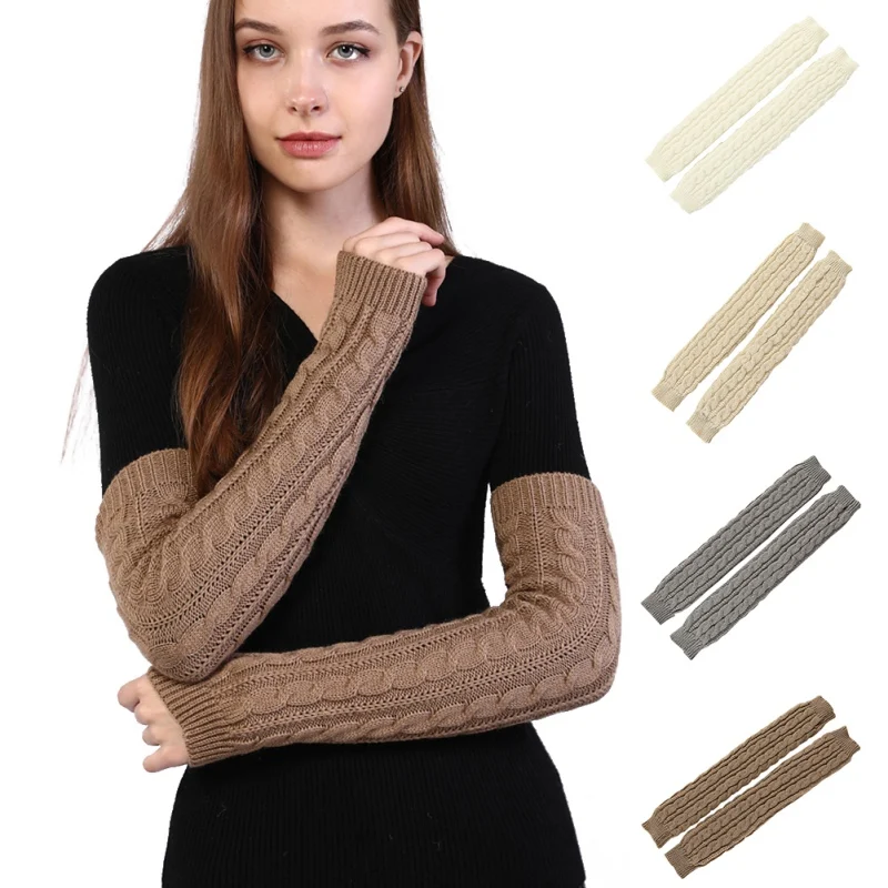 Winter Knit Gloves Arm Wrist Sleeve Hand Warmer Girls Rhombus Long Half Mittens Fingerless Gloves For Women
Winter Knit Gloves Arm Wrist Sleeve Hand Warmer Girls Rhombus Long Half Mittens Fingerless Gloves For Women