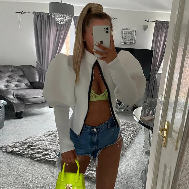 Jackets for Women 2021 New Harajuku Fall Winter Clothes Women Fashion Round Neck Slim Goth White Jackets Short Zipper Jacke Coat
Jackets for Women 2021 New Harajuku Fall Winter Clothes Women Fashion Round Neck Slim Goth White Jackets Short Zipper Jacke Coat