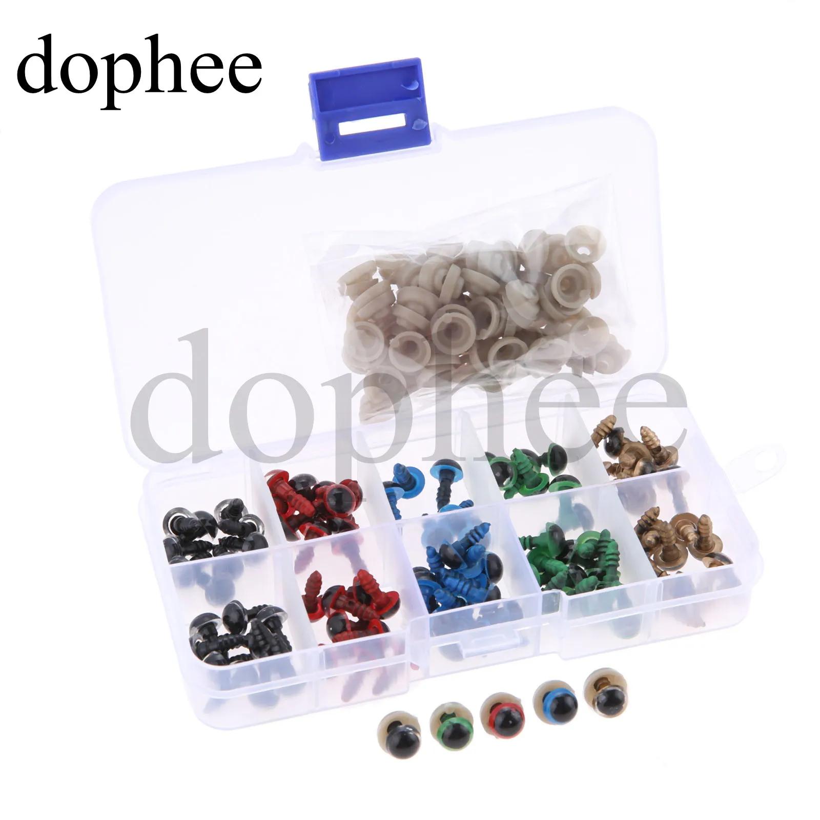 Dophee 100 шт. пластиковые безопасные глаза 8 мм 10 для плюшевого медведя мягкая