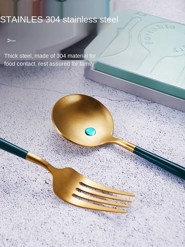 Food Grade 304 Stainless Steel Chopsticks Spoon Fork Set Student Tableware Travel Foldable and Portable Tableware Three-Piece
Food Grade 304 Stainless Steel Chopsticks Spoon Fork Set Student Tableware Travel Foldable and Portable Tableware Three-Piece