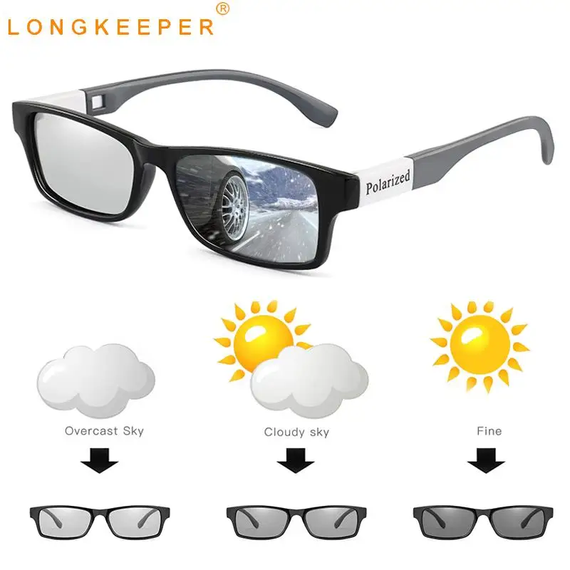 LongKeeper Photochromic Sunglasses Men Polarized Chameleon Sun Glasses Male Change Color Glasses Rectangle Driving Eyewear UV400
LongKeeper Photochromic Sunglasses Men Polarized Chameleon Sun Glasses Male Change Color Glasses Rectangle Driving Eyewear UV400