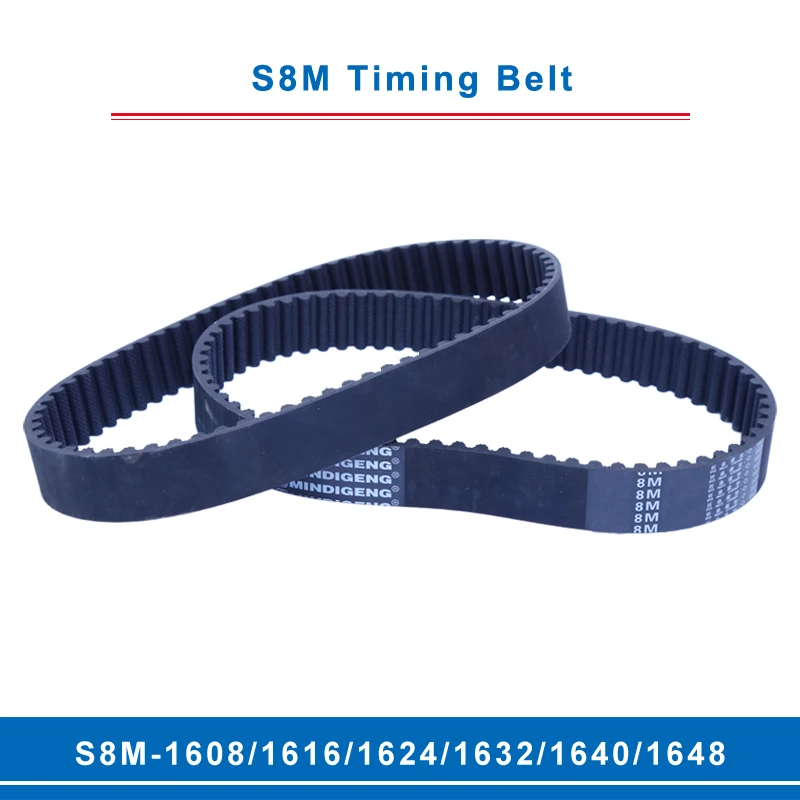 timing belt S8M-1608/1616/1624/1632/1640/1648 teeth pitch 8 mm circular teeth belt width 20/25/30/40 mm for 8M timing pulley
timing belt S8M-1608/1616/1624/1632/1640/1648 teeth pitch 8 mm circular teeth belt width 20/25/30/40 mm for 8M timing pulley