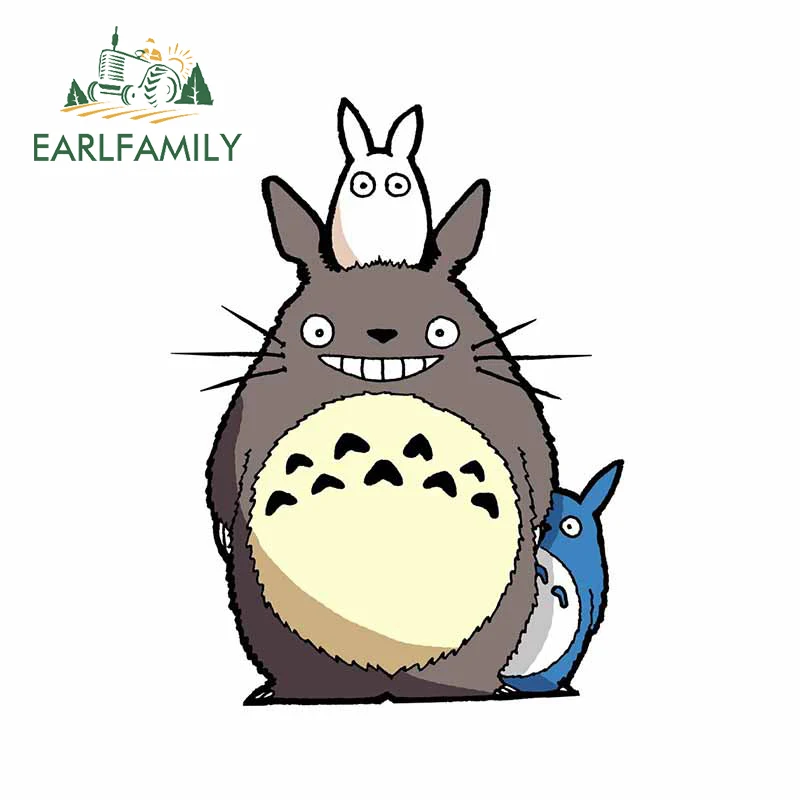 

EARLFAMILY 13 см x 9,8 см для автомобиля Totoro наклейка s наклейки на холодильник Водонепроницаемый виниловый материал устойчивая к царапинам наклейка для JDM VAN