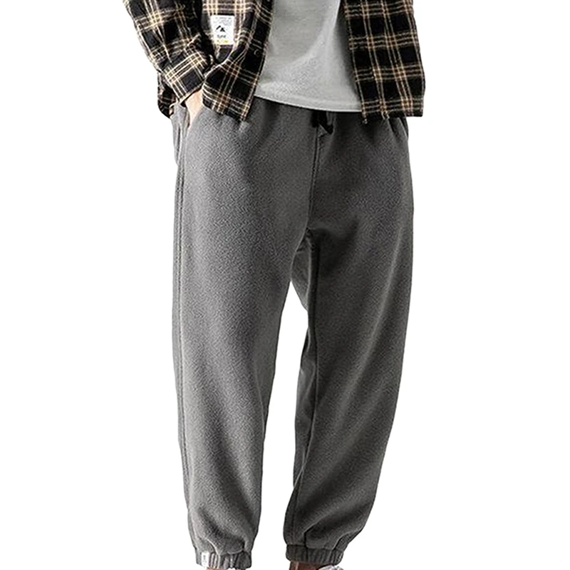 Мужские флисовые брюки, модные осенне-зимние теплые спортивные брюки, свободные мужские уличные прямые брюки, однотонные повседневные брюк... 
Мужские флисовые брюки, модные осенне-зимние теплые спортивные брюки, свободные мужские уличные прямые брюки, однотонные повседневные брюк...