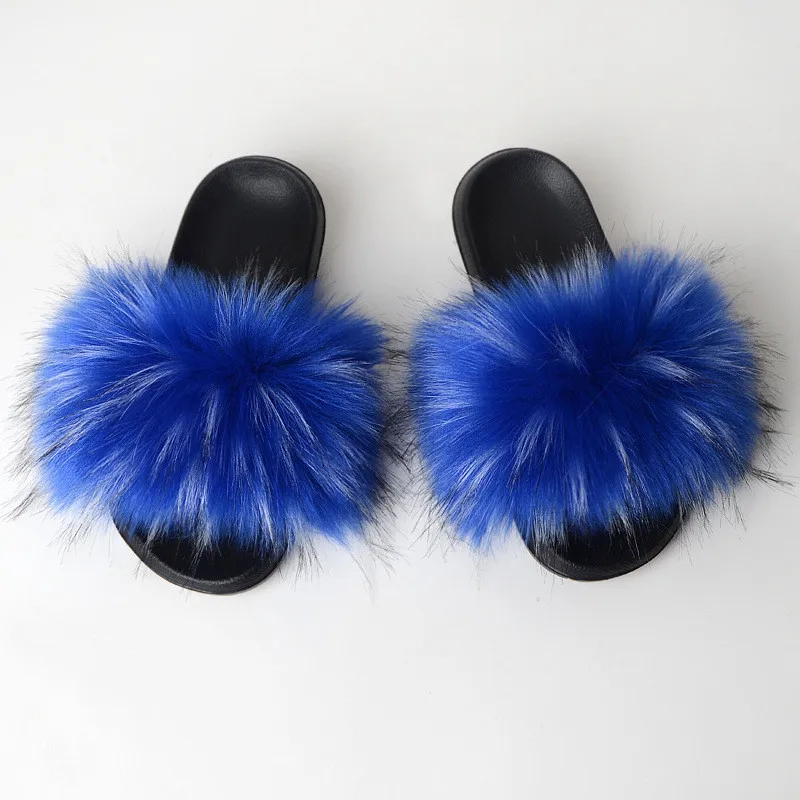 Faux Fox Hair Slippers Women Fur Raccoon Fluffy Sliders Winter Sweet Women Shoes Flats Large Size45 Wholesale Sandals Flip Flops 
Faux Fox Hair Slippers Women Fur Raccoon Fluffy Sliders Winter Sweet Women Shoes Flats Large Size45 Wholesale Sandals Flip Flops