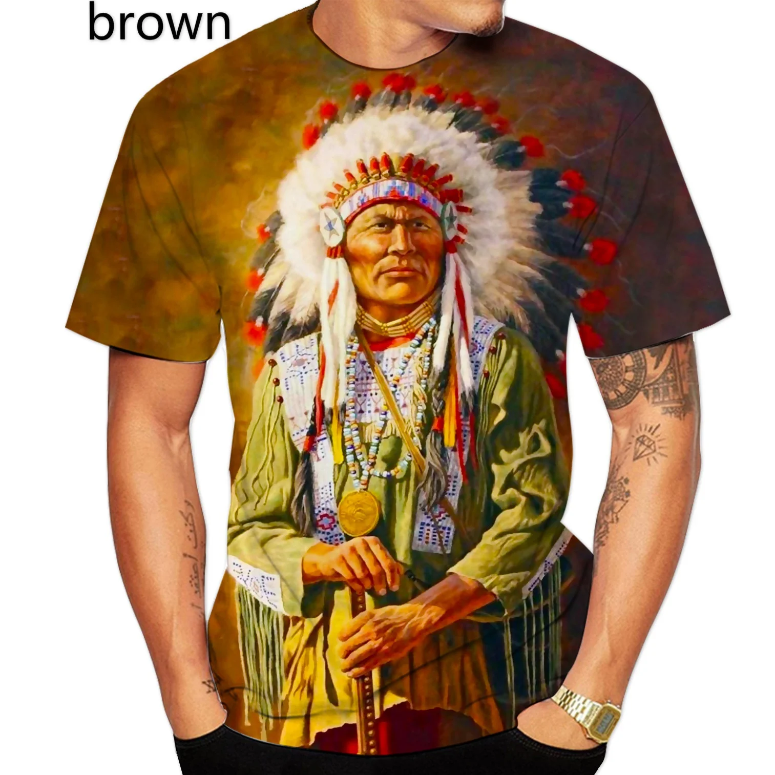 Native Indian 3D Printed T Shirt Retro Fashion Short Sleeve Shirt Streetwear Casual Men Clothes
Native Indian 3D Printed T Shirt Retro Fashion Short Sleeve Shirt Streetwear Casual Men Clothes