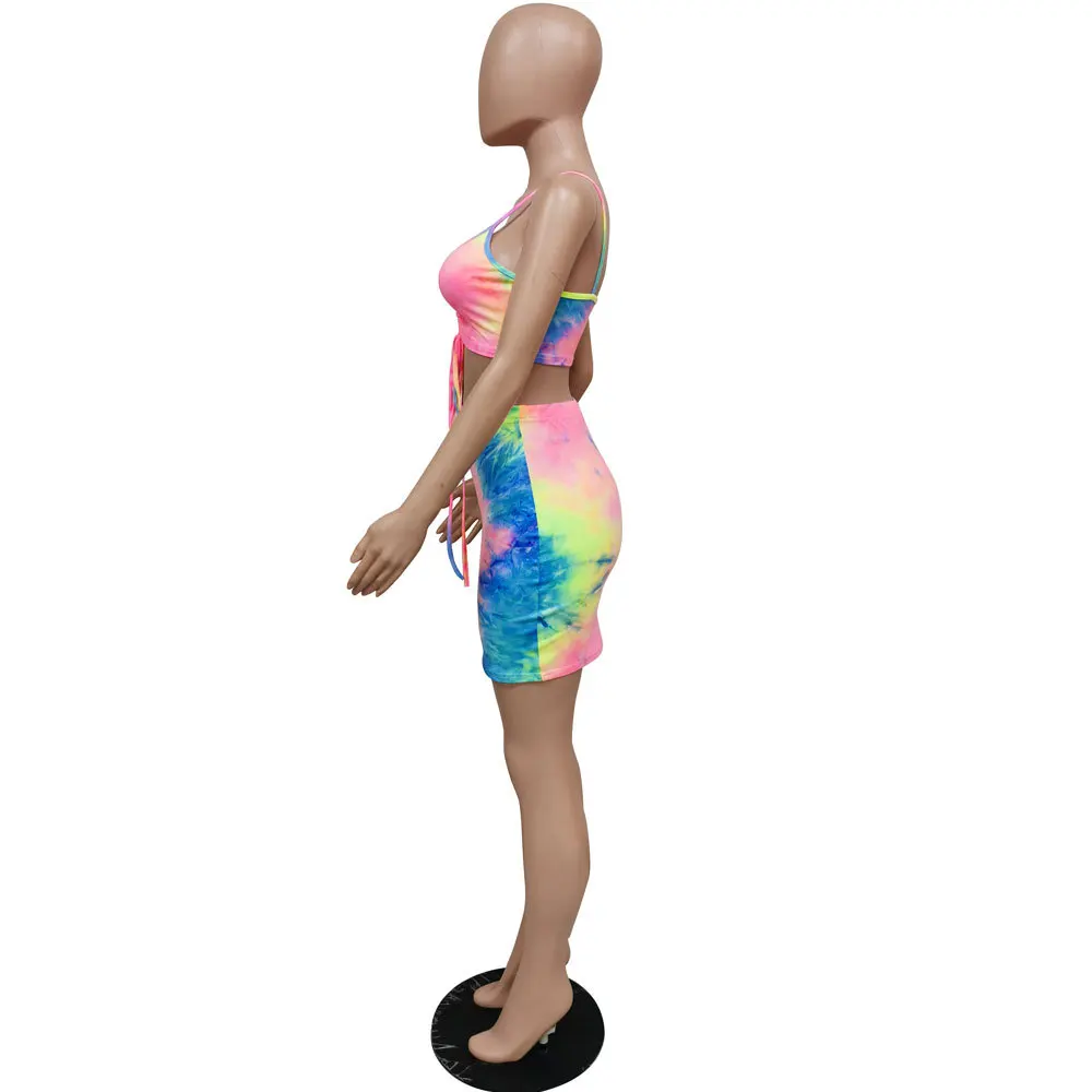 2020 Summer Two Piece Set Sexy Women Clothes Colorful Casual Two Piece Outfits Sleeveless Crop Tops Vintage Women Mini Dresses
2020 Summer Two Piece Set Sexy Women Clothes Colorful Casual Two Piece Outfits Sleeveless Crop Tops Vintage Women Mini Dresses