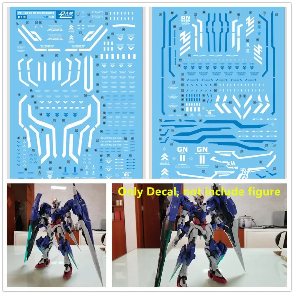Фото Высококачественная водная паста D.L ДЛЯ Bandai PG 1/60 GN 00 Seven Sword 7s Gundam DL155 *|Игровые