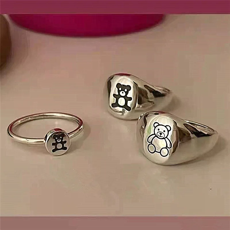 Ins Fashion Personality Cute Bear Ring Wild Punk Hip Hop Jewelry for Women Girls Gifts Drop Shipping Unisex Finger
Ins Fashion Personality Cute Bear Ring Wild Punk Hip Hop Jewelry for Women Girls Gifts Drop Shipping Unisex Finger