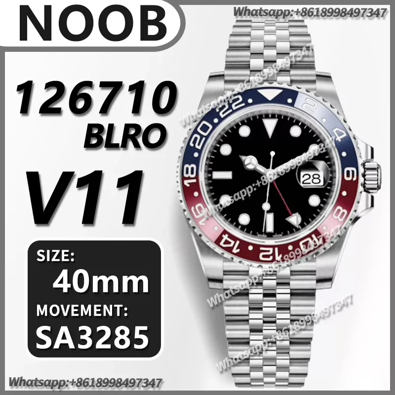 Men's Automatic Mechanical 40MM GMT Master II 126710 BLRO Coke Real Ceramic 904L SS Noob 1:1 Best Edition on Bracelet A3285 CHS
Men's Automatic Mechanical 40MM GMT Master II 126710 BLRO Coke Real Ceramic 904L SS Noob 1:1 Best Edition on Bracelet A3285 CHS