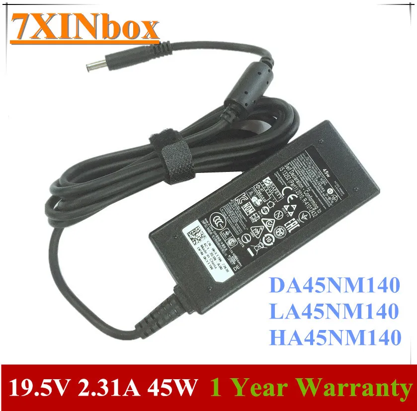 7XINbox 19 5 V 2.31A 45W DA45NM140 LA45NM140 HA45NM140 оригинальный адаптер для Dell Inspiron 11 3000 15 7000 зарядное