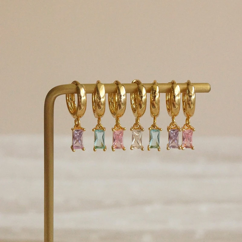 18k Gold Filled Colorful Crystal Zircon Drop Earrings Women Jewelry Punk Party Gown Runway Korean Japan INS Fashion
18k Gold Filled Colorful Crystal Zircon Drop Earrings Women Jewelry Punk Party Gown Runway Korean Japan INS Fashion