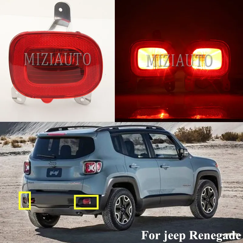 MIZIAUTO Red Rear Tail Light For Jeep Renegade 2015-2018 3D Optic LED Rear Bumper Reflectors Rear Fog Tail Lamps with Bulb
MIZIAUTO Red Rear Tail Light For Jeep Renegade 2015-2018 3D Optic LED Rear Bumper Reflectors Rear Fog Tail Lamps with Bulb
