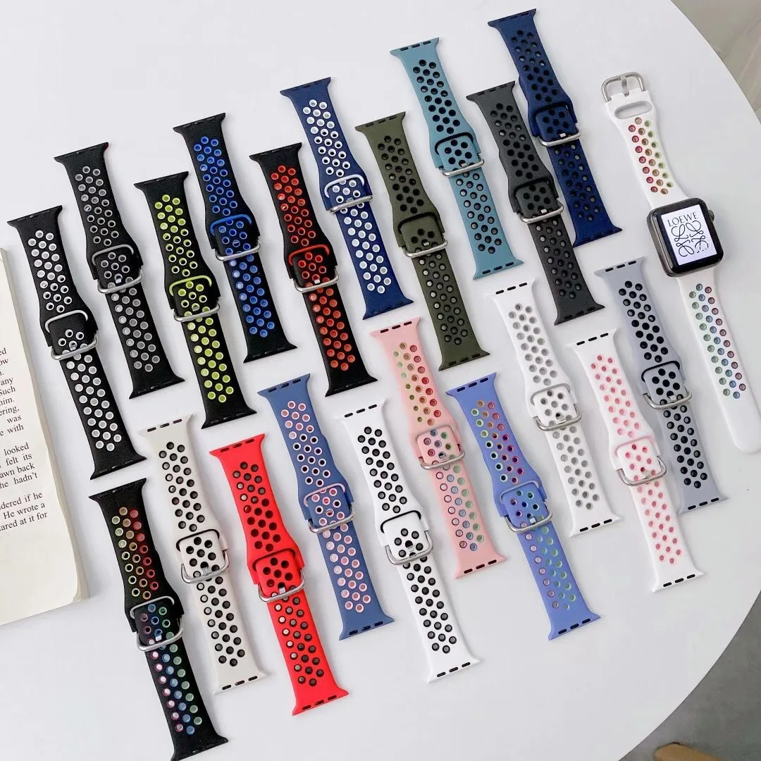 Ремешок силиконовый для Apple Watch Band 44 мм 40 мм 42 мм 38 мм 40 44 мм, Воздухопроницаемый браслет для iWatch series 3 6 5 4 SE 7 45 мм 41 мм
Ремешок силиконовый для Apple Watch Band 44 мм 40 мм 42 мм 38 мм 40 44 мм, Воздухопроницаемый браслет для iWatch series 3 6 5 4 SE 7 45 мм 41 мм