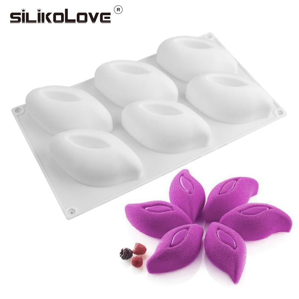 Силиконовая форма SILIKOLOVE для украшения тортов 3d Мусса в форме цветка 6 отверстий