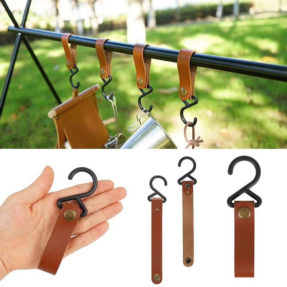 4pcs Outdoor PU Leather Hooks Camping Tripod Clothes Storage Portable Hiking Hanger Clothes Hook For Camp Durable Supplies
4pcs Outdoor PU Leather Hooks Camping Tripod Clothes Storage Portable Hiking Hanger Clothes Hook For Camp Durable Supplies