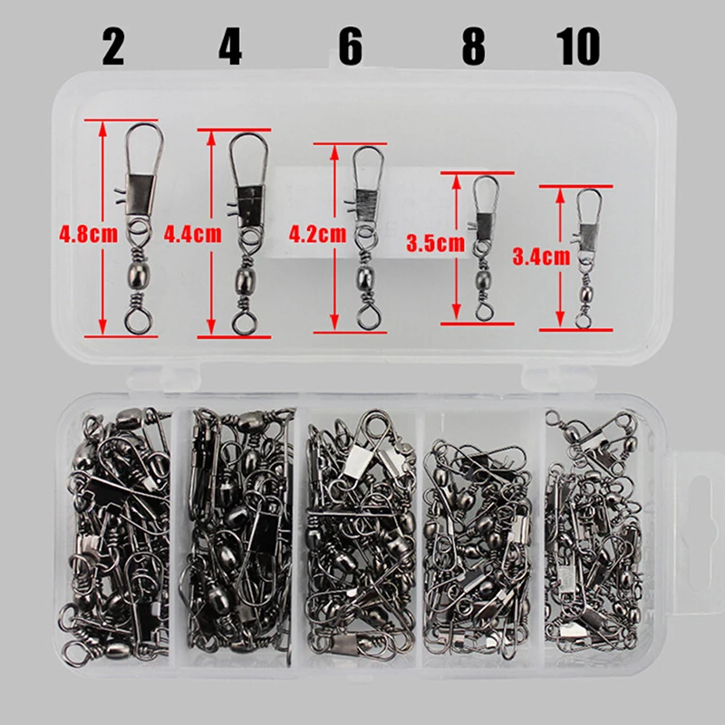 5 видов из нержавеющей стали 2-полосная трапециевидной формы прочный Рыбалка Вертлюги разъемы частей рыболовные снасти 100 шт./лот 
5 видов из нержавеющей стали 2-полосная трапециевидной формы прочный Рыбалка Вертлюги разъемы частей рыболовные снасти 100 шт./лот