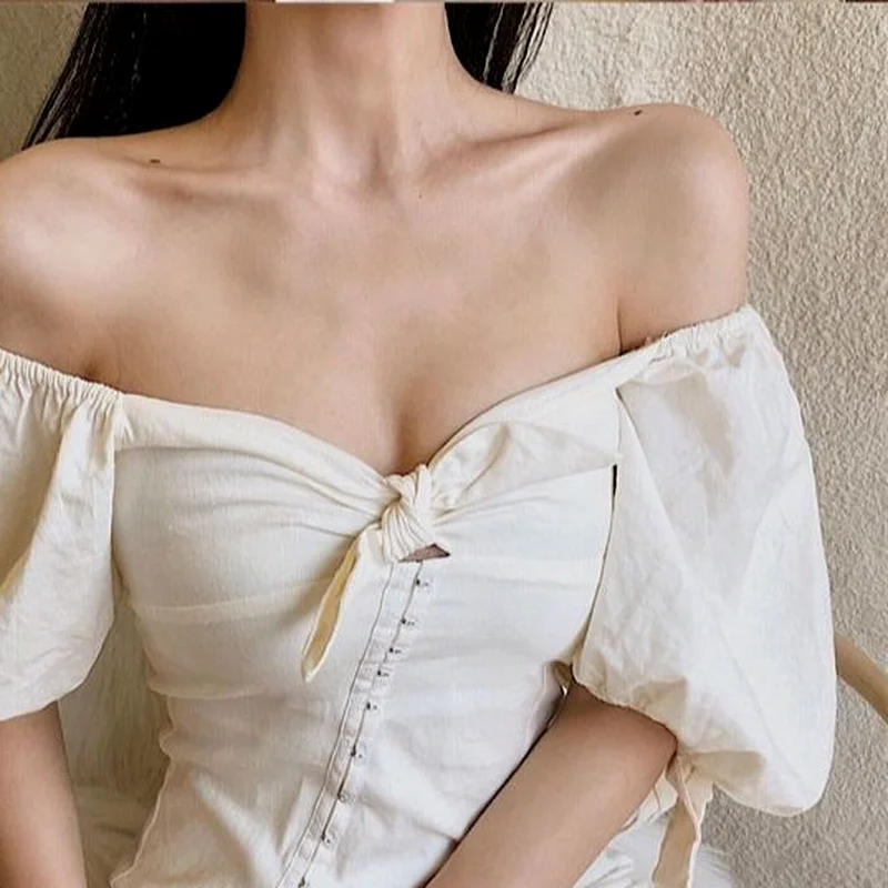 Dress Women Puff Sleeve Sweet Solid Mini A-line Summer White Princess Patchwork Design Sexy Clothing Female Large Size L-4XL Fit
Dress Women Puff Sleeve Sweet Solid Mini A-line Summer White Princess Patchwork Design Sexy Clothing Female Large Size L-4XL Fit