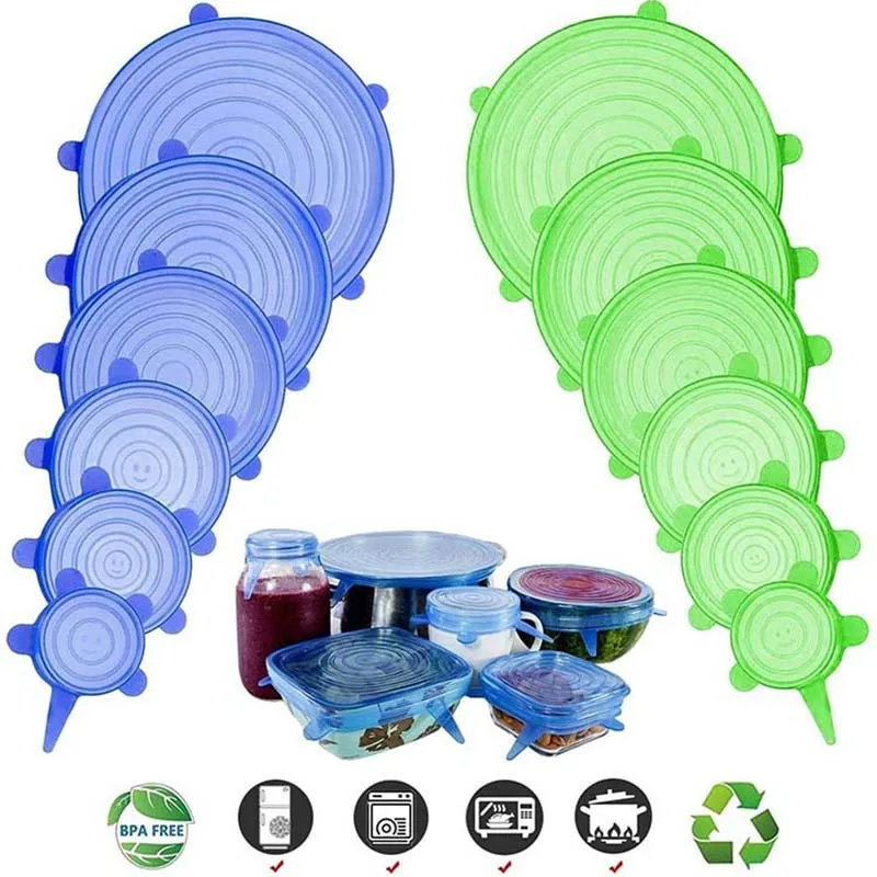 6pcs silicone lid elastic lid reusable sealed food packaging lid sealed bowl lid silicone stretch lid cooking tool
6pcs silicone lid elastic lid reusable sealed food packaging lid sealed bowl lid silicone stretch lid cooking tool