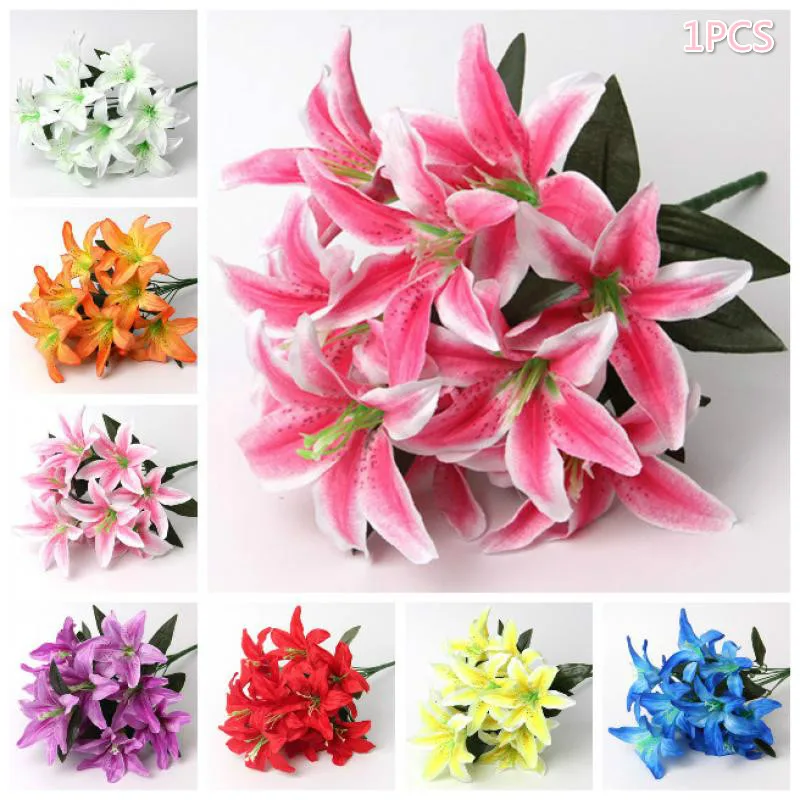 Rainbow rayon large bouquet of lilies bouquet artificial jewelry flowers DIY wedding flower bride hand flower decoration
Rainbow rayon large bouquet of lilies bouquet artificial jewelry flowers DIY wedding flower bride hand flower decoration
