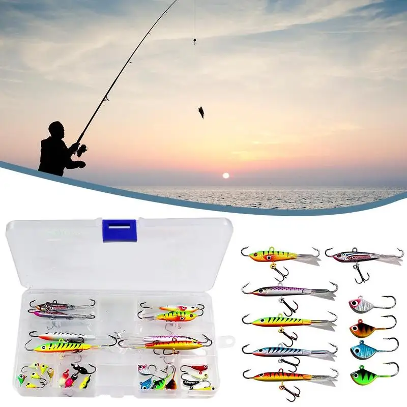 26PCS/Lot Ice Fishing Lure Set Hook 26pcs/lot Drop An Accessories Fishing Jig With Ice Eyelet Hook Winter
26PCS/Lot Ice Fishing Lure Set Hook 26pcs/lot Drop An Accessories Fishing Jig With Ice Eyelet Hook Winter