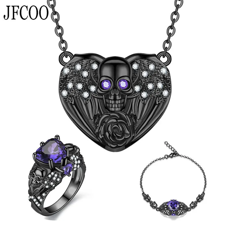 Heart-shape Green purple Red Crystal Necklace Bracelet Ring sets PARTY Angel Punk skull jewelry set Dropshipping
Heart-shape Green purple Red Crystal Necklace Bracelet Ring sets PARTY Angel Punk skull jewelry set Dropshipping