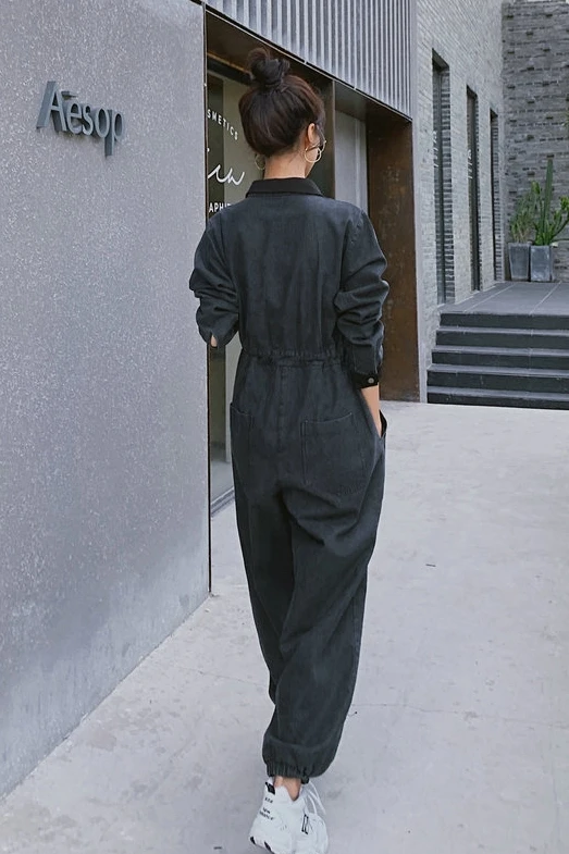 Women Long Sleeve Shirt Style Jumpsuit Jeans Loose Casual Denim One Piece Pants Sets Streetwear Hip Hop Harem Romper Overalls
Women Long Sleeve Shirt Style Jumpsuit Jeans Loose Casual Denim One Piece Pants Sets Streetwear Hip Hop Harem Romper Overalls