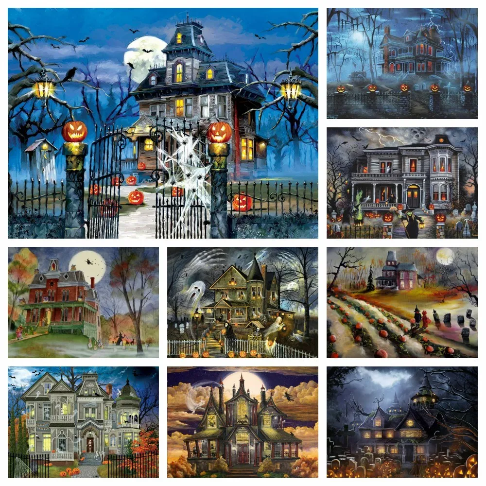 5D Diamond Embroidery Halloween Diamond Painting Full Drill Square Scenic Picture House Rhinestones Mosaic Home Decor
5D Diamond Embroidery Halloween Diamond Painting Full Drill Square Scenic Picture House Rhinestones Mosaic Home Decor
