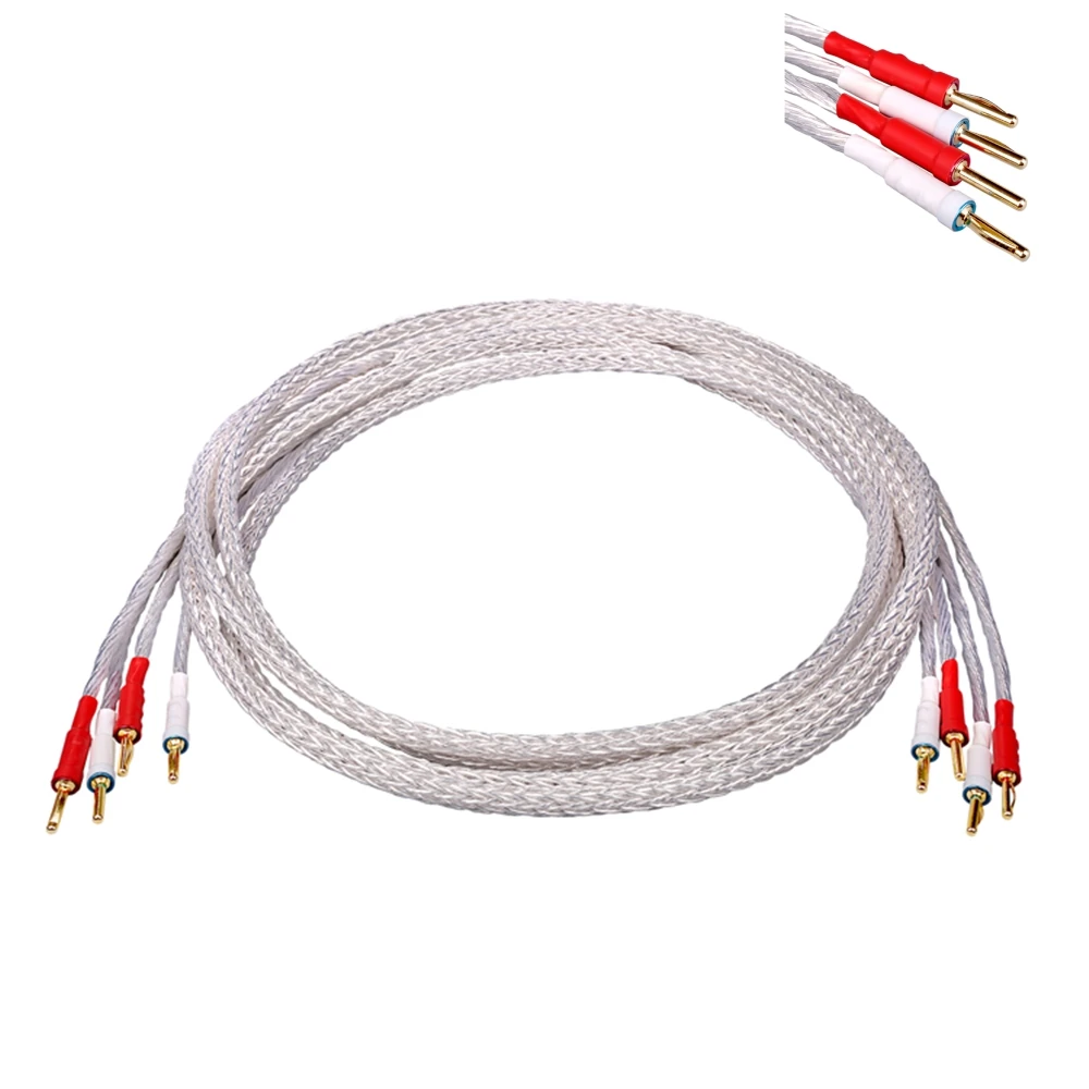 AVplay AV-0803 Top Class Hiend HiFi Audiophile Biwired Speaker Cable OFC Cooper Body Sliver Cover Plug Plated Gold Jumper Cable
AVplay AV-0803 Top Class Hiend HiFi Audiophile Biwired Speaker Cable OFC Cooper Body Sliver Cover Plug Plated Gold Jumper Cable