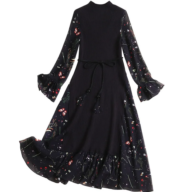 2020 Spring Autumn Women Dresses Long Sleeve Vintage Dress With Belt Print Floral Preppy Dress Casual Elegant Femininos Vestidos 
2020 Spring Autumn Women Dresses Long Sleeve Vintage Dress With Belt Print Floral Preppy Dress Casual Elegant Femininos Vestidos